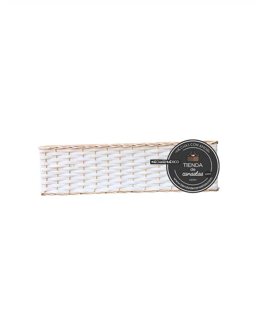 Cajón Rectangular Bajo de Mimbre Lado Chico x Tienda de Canastas