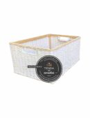 Cajón Rectangular Bajo de Mimbre Grande x Tienda de Canastas