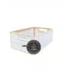 Cajón Rectangular Bajo de Mimbre Mediano x Tienda de Canastas