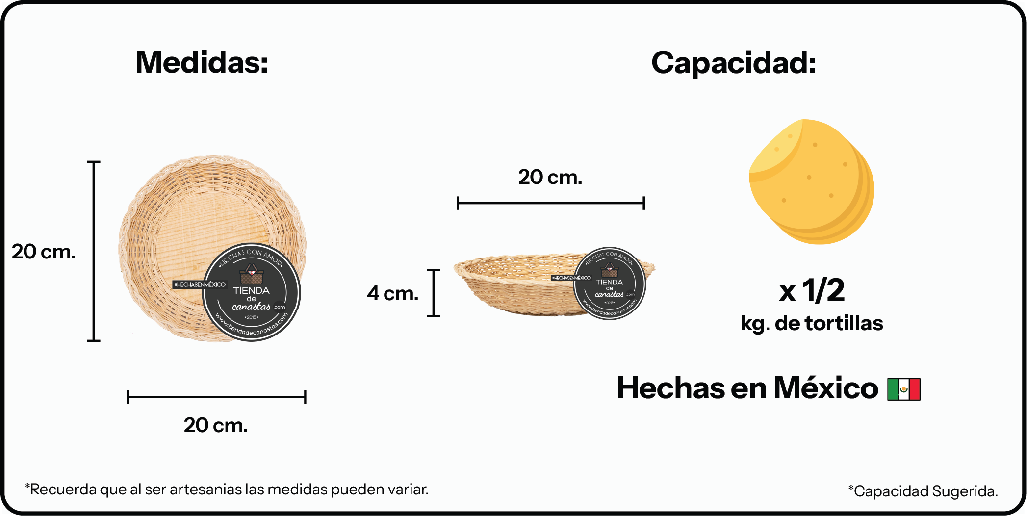 Medidas Plato de Mimbre Fino x Tienda de Canastas
