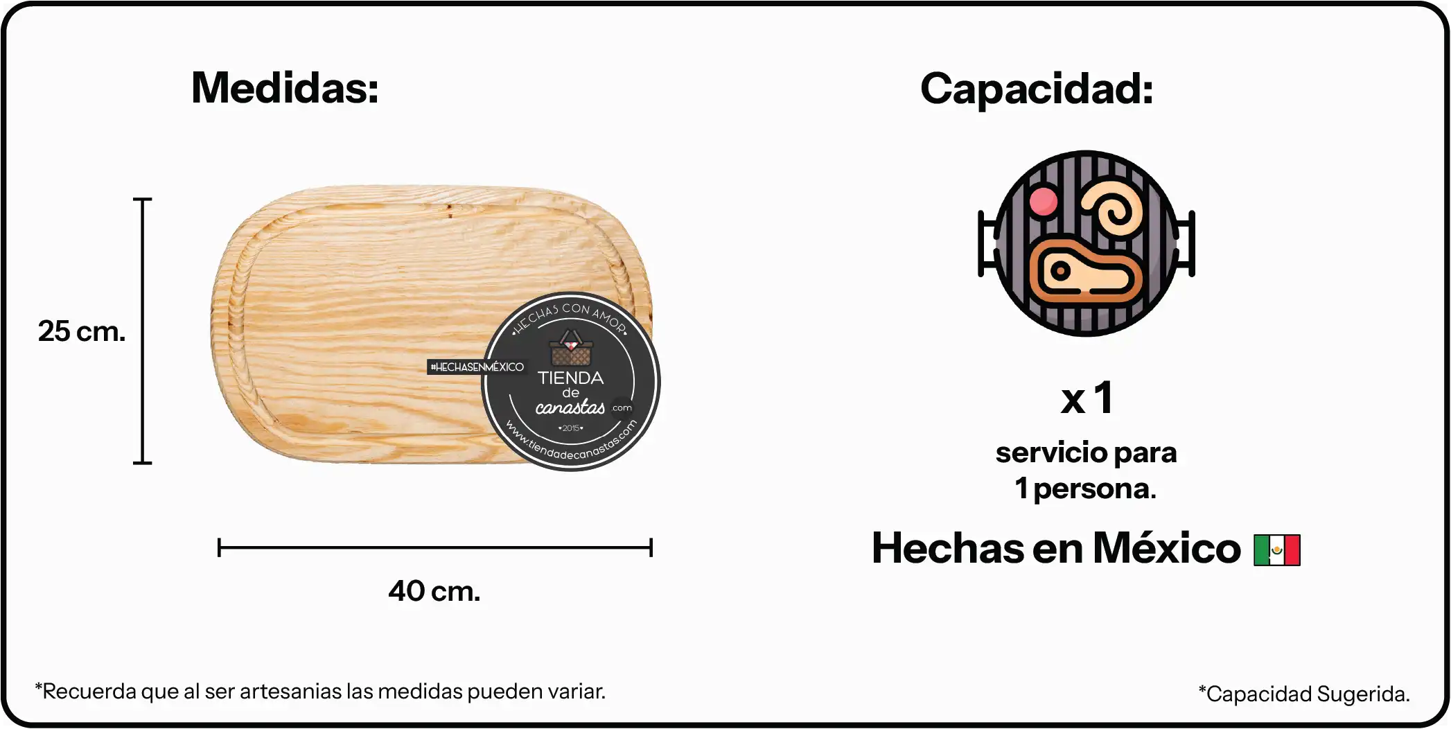 Tabla Para Cortes Ovalada Tienda de Canastas
