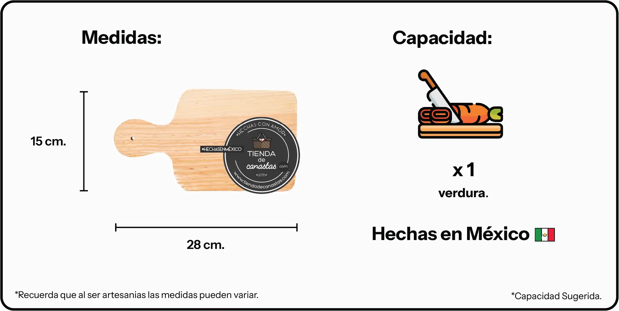 Tabla Para Degustación x Tienda de Canastas