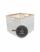 Cajón Cuadrado Alto de Mimbre Grande x Tienda de Canastas
