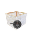Cajón Cuadrado Alto de Mimbre Mediano x Tienda de Canastas