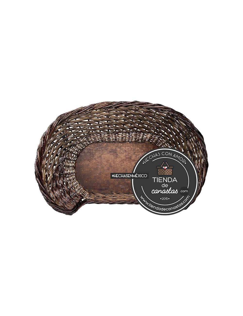 Cama para Mascotas Chocolate Mediana Arriba x Tienda de Canastas