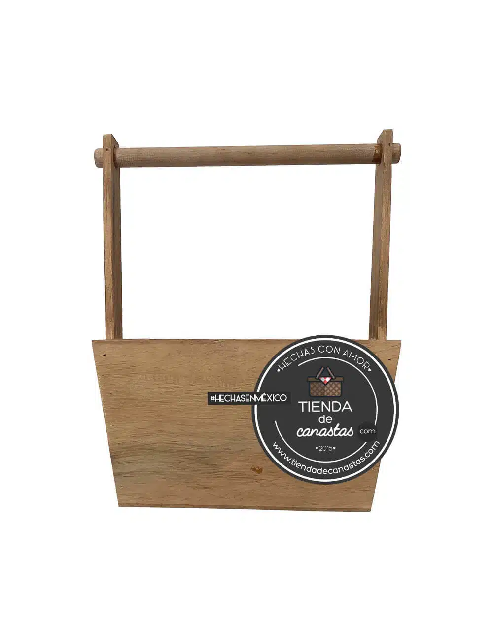 Balde de Madera Rectangular Frente x Tienda de Canastas