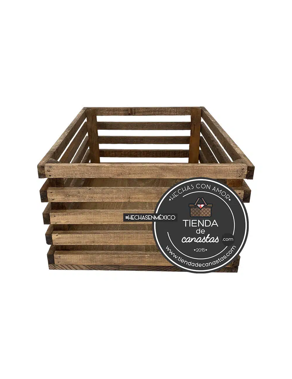 Huacal Deluxe Braun Grande Arriba x Tienda de Canastas