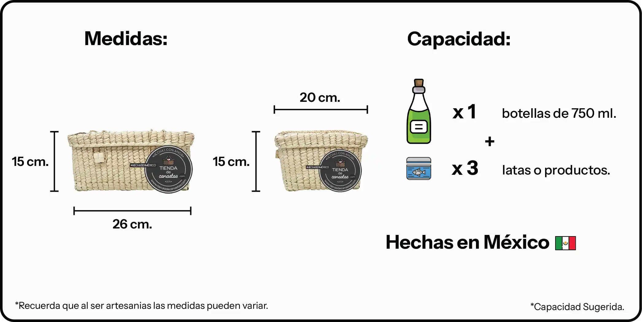 Medidas Caja de Palma con Tapa x Tienda de Canastas