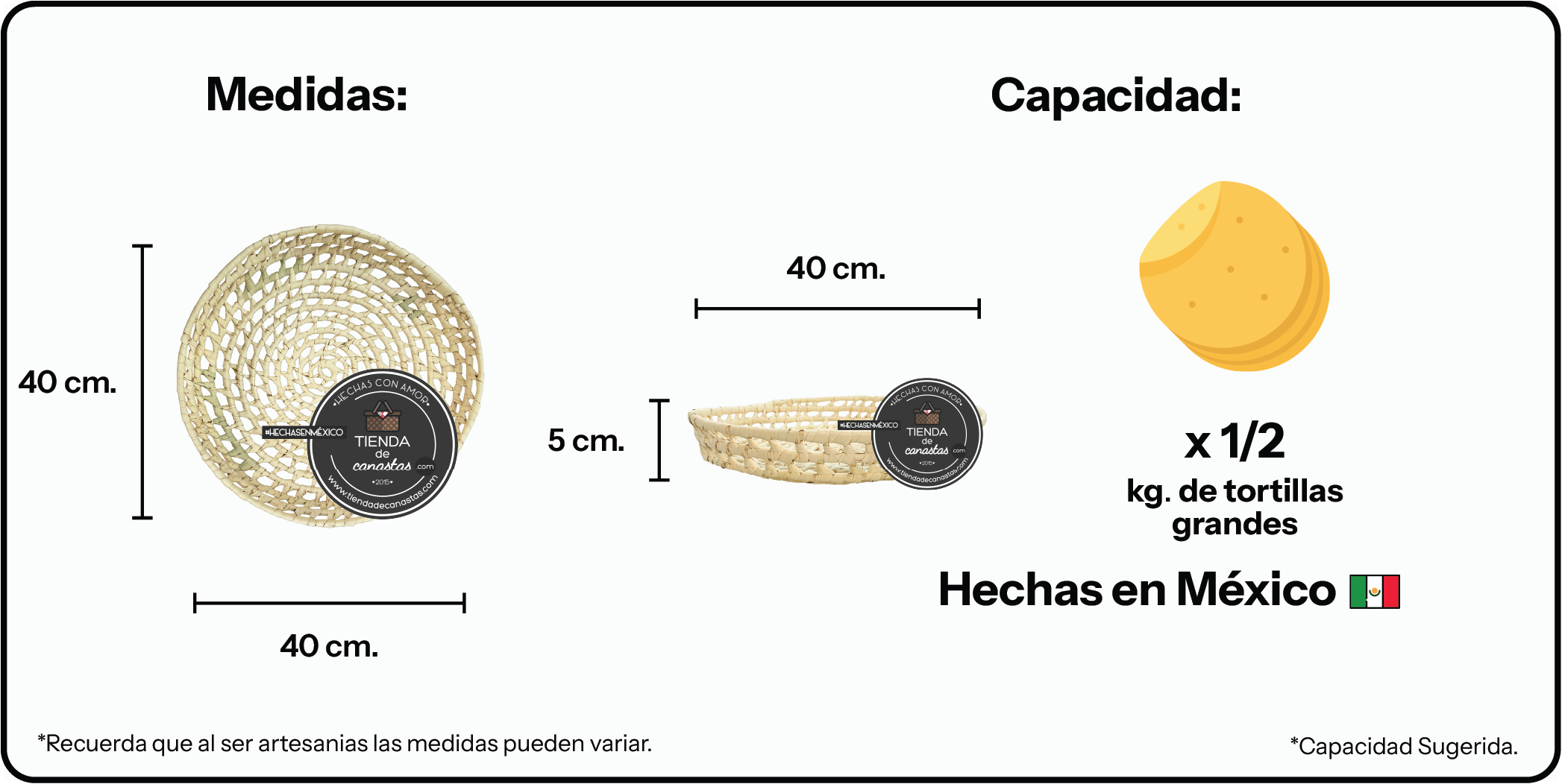 Medidas Plato de Palma Tulum x Tienda de Canastas