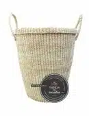 Bote de Palma Natural con Tapa x Tienda de Canastas
