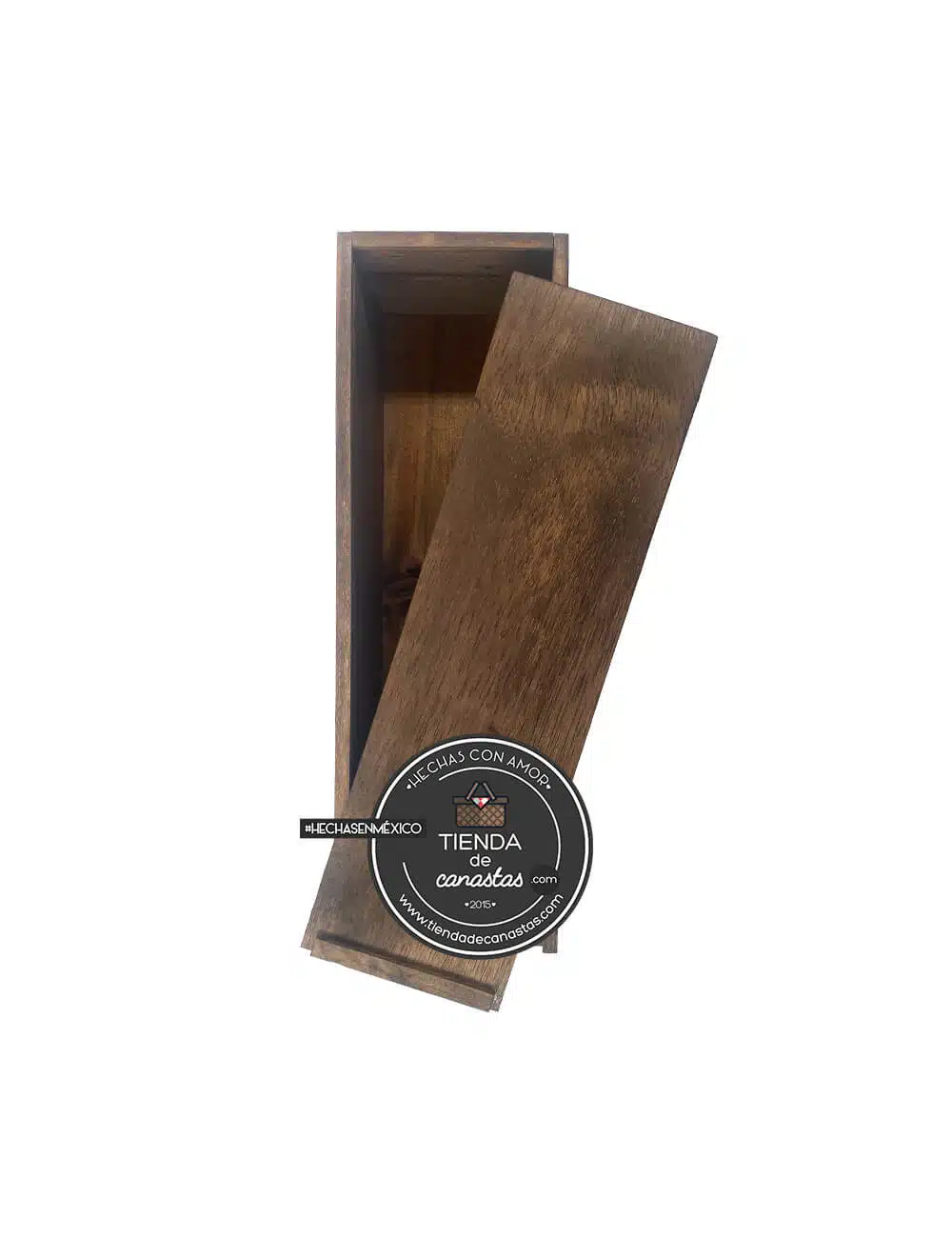Botellera de Madera Braun con Tapa Arriba x Tienda de Canastas