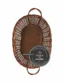 Charola Portuguesa Ovalada Chocolate Mediana x Tienda de Canastas
