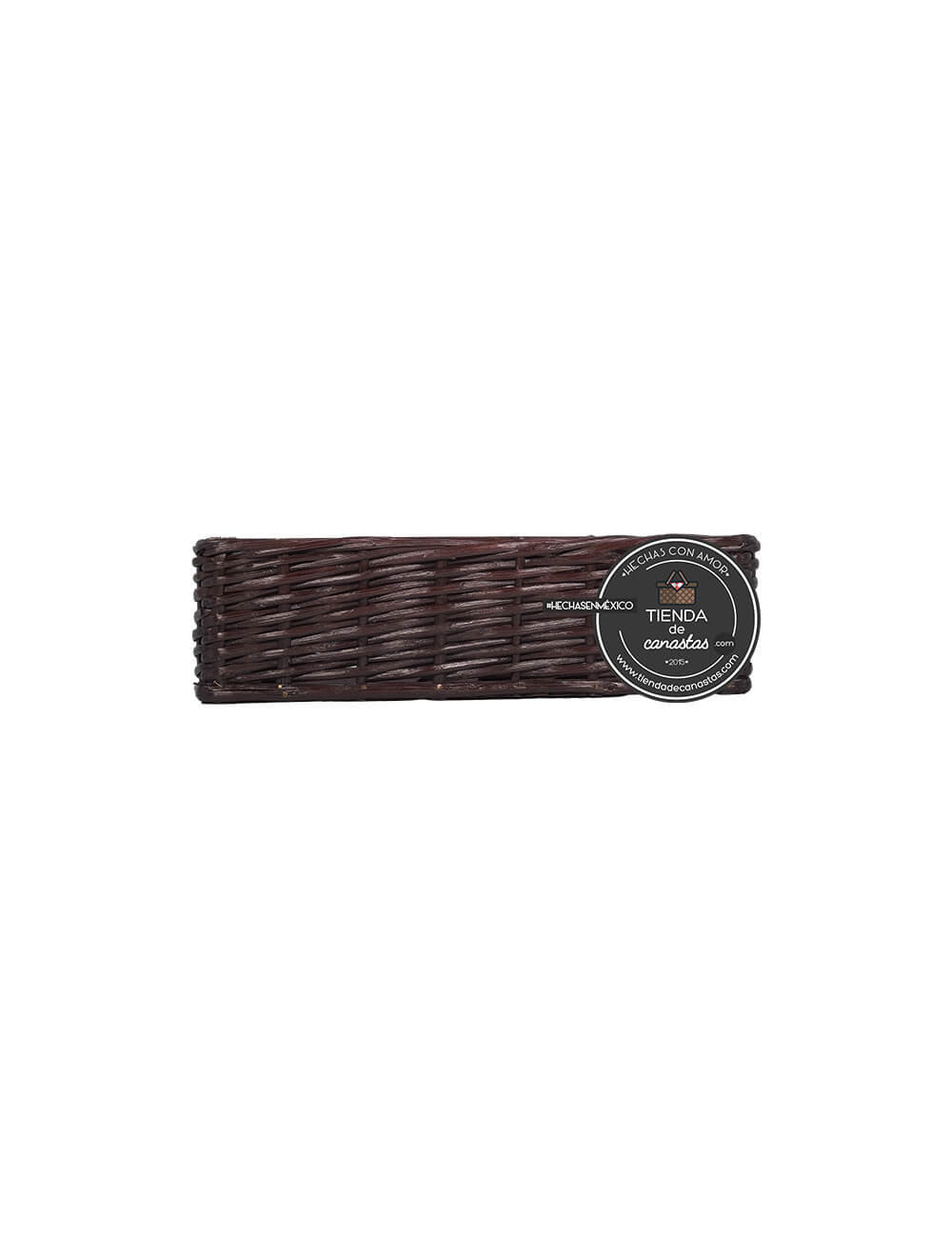Cajón Rectangular Chocolate Chico Lado x Tienda de Canastas