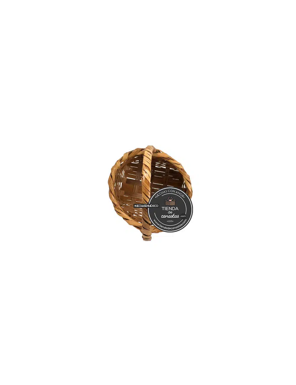 Canasta Bucket de Carrizo Chica Arriba x Tienda de Canastas