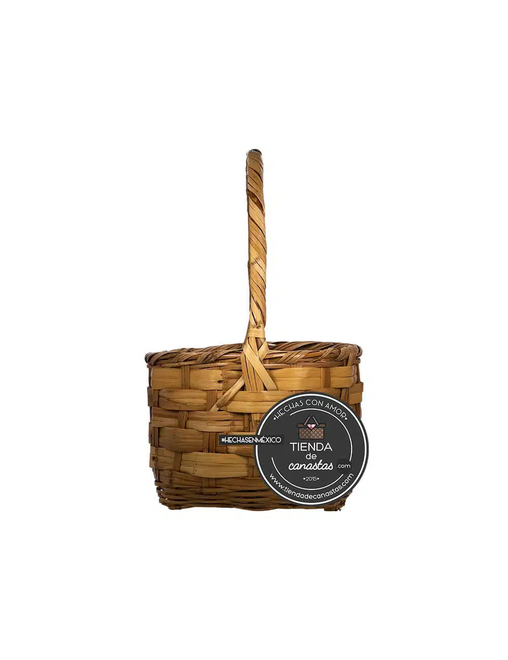 Canasta Bucket de Carrizo Grande Lado x Tienda de Canastas