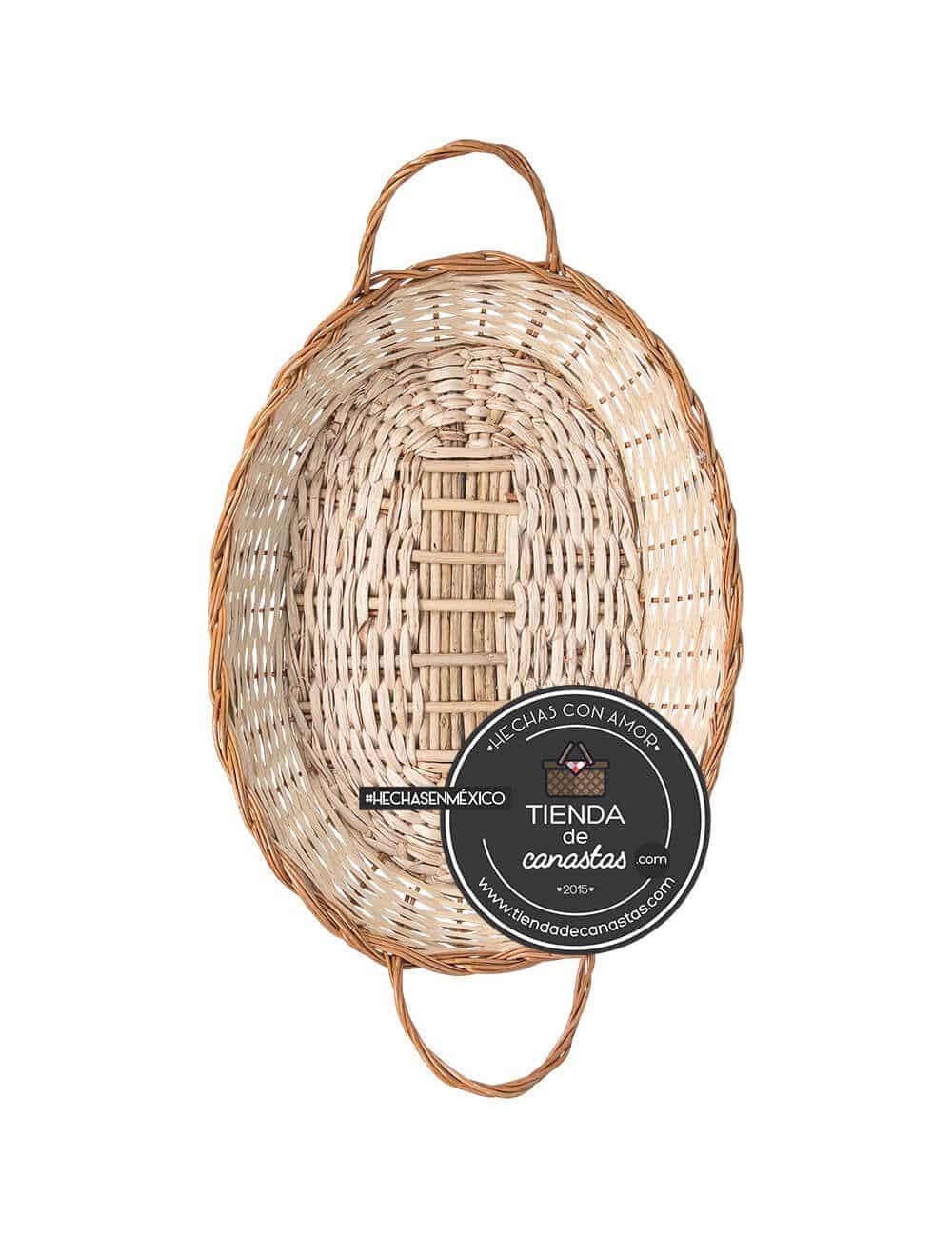 Charola Emiliano Natural Mediana x Tienda de Canastas
