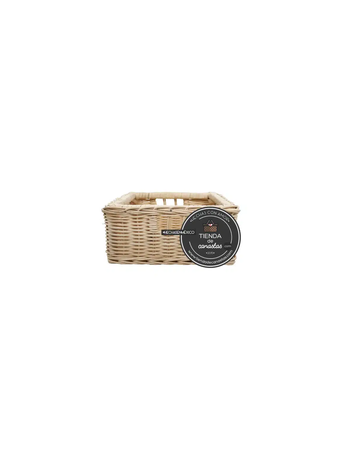 Cajón Deluxe de Mimbre Chico Frente ISO x Tienda de Canastas