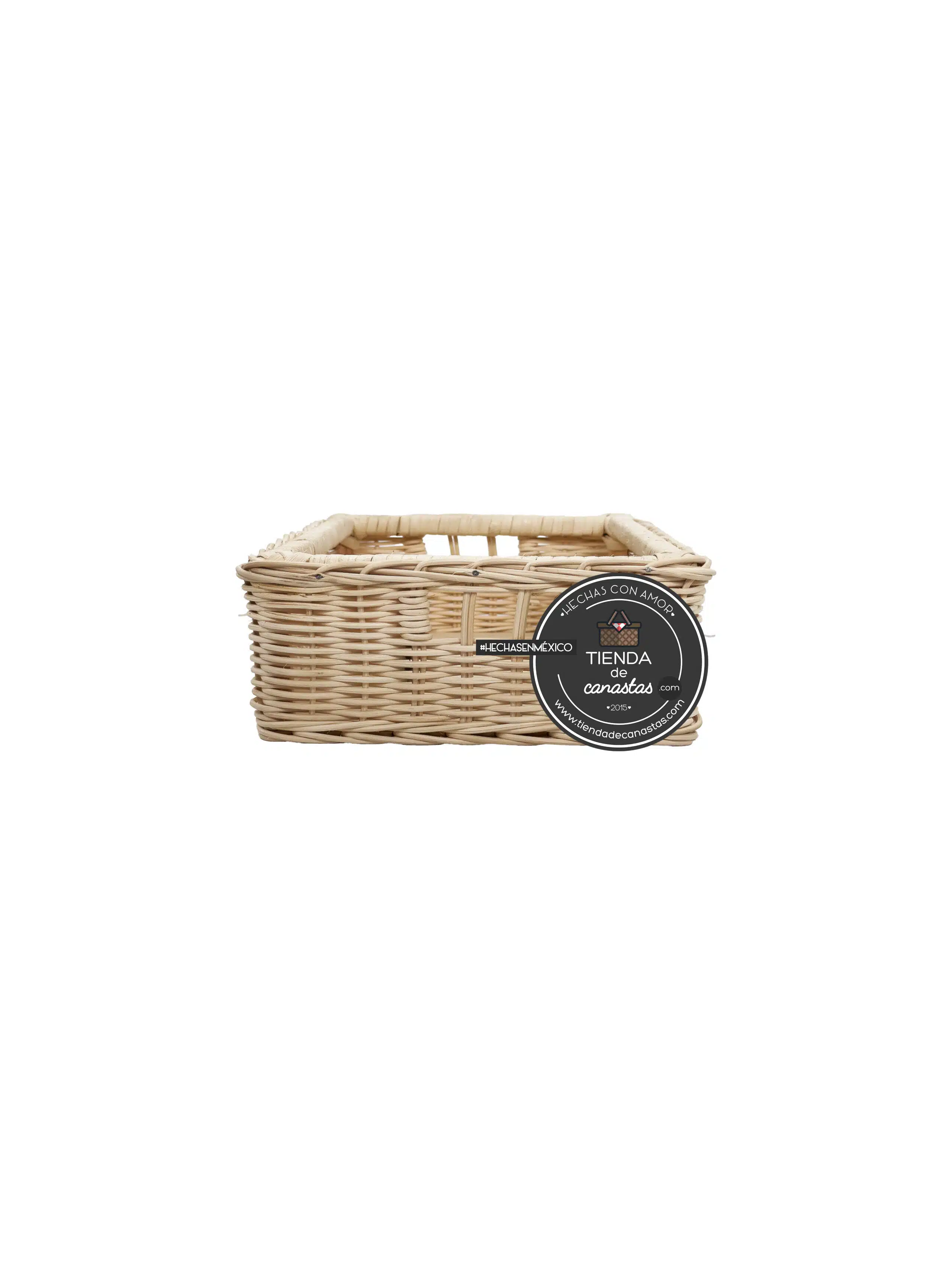 Cajón Deluxe de Mimbre Mediano Frente ISO x Tienda de Canastas