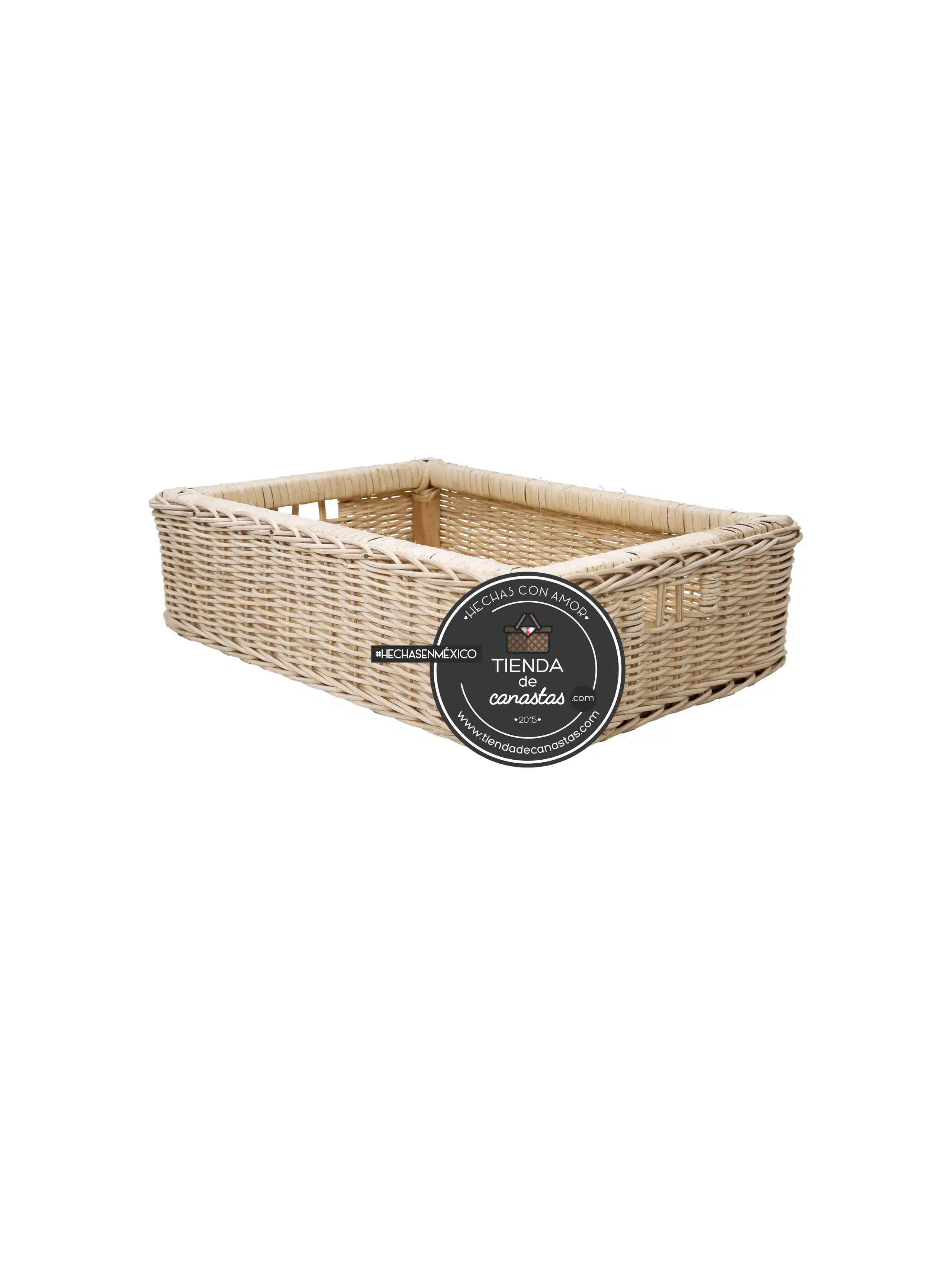 Cajón Deluxe de Mimbre Mediano x Tienda de Canastas