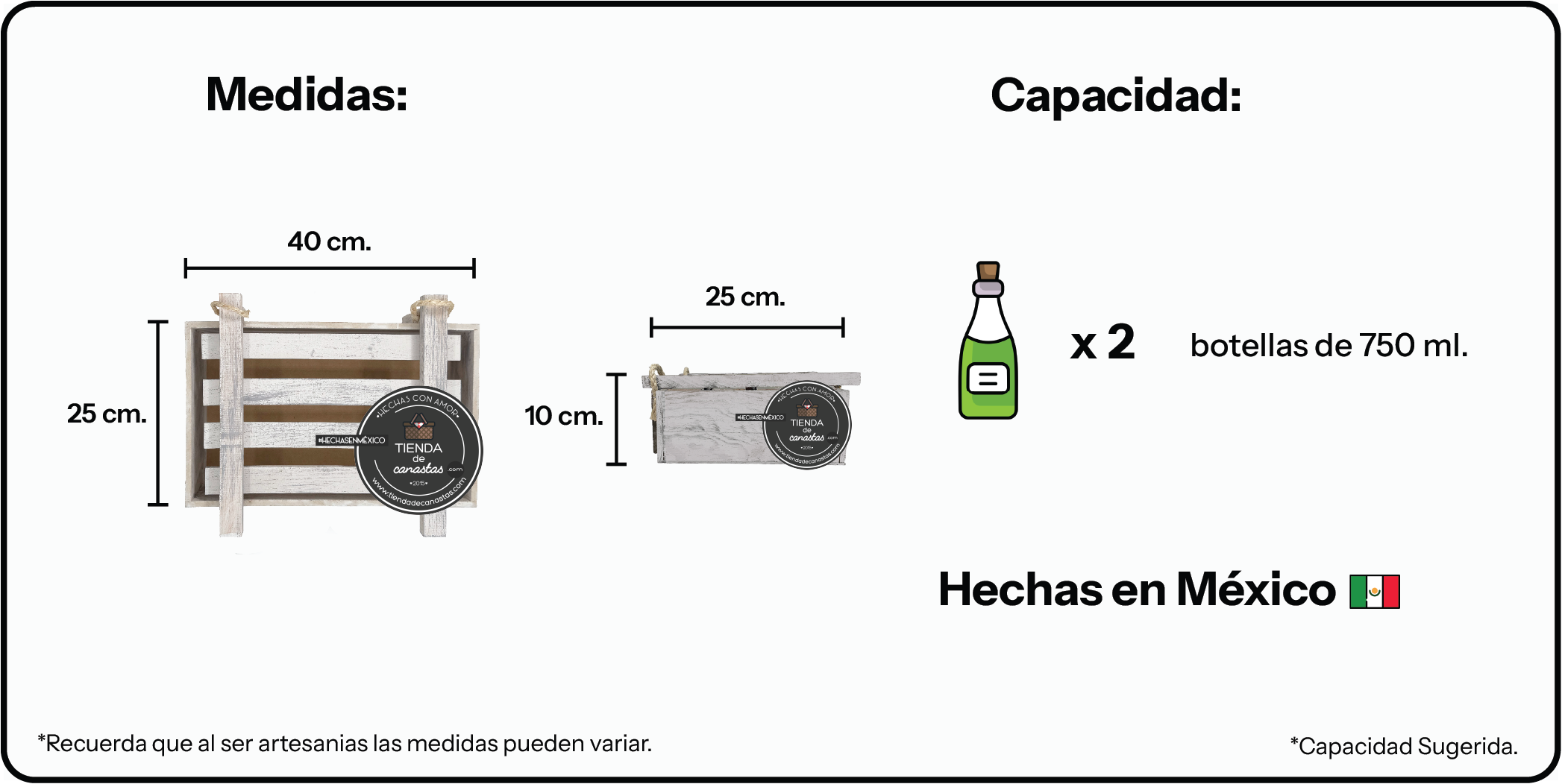 Medidas Cofre Grill Vintage x Tienda de Canastas