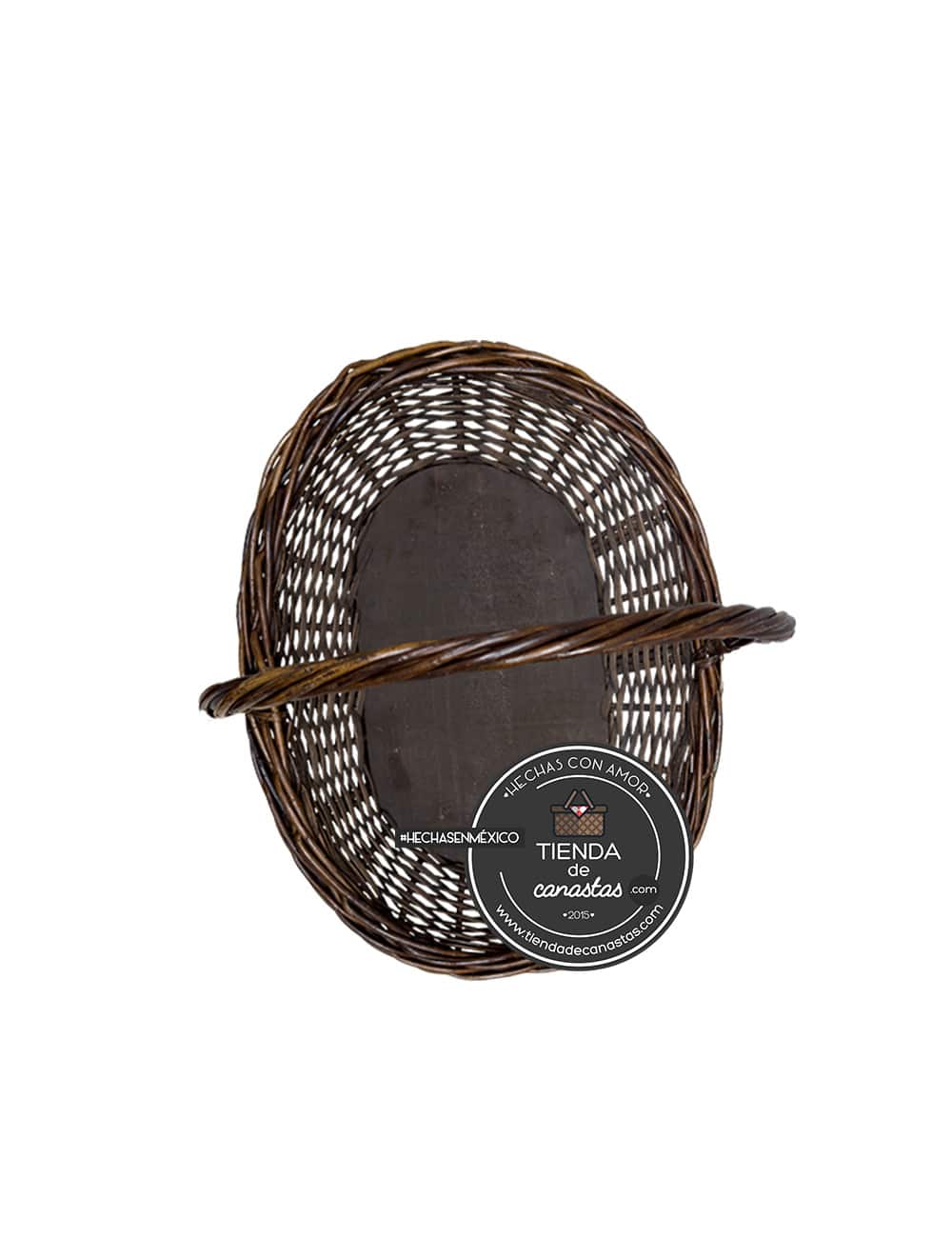Canasta Shell Chocolate Chica Arriba x Tienda de Canastas